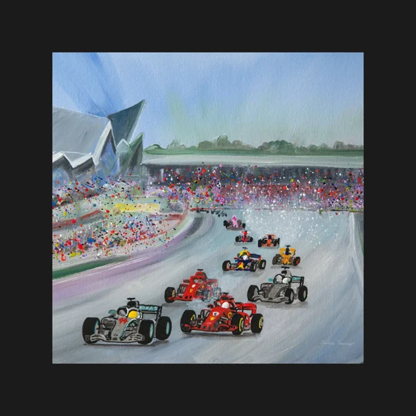 A coaster of the British Grand Prix