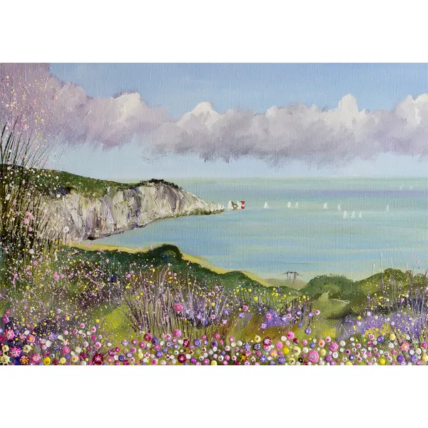 Alum Bay A2 an a2 print of the needles at alum bay by Isle of Wight artist Julia Tanner