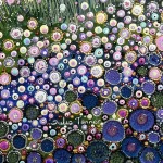 a detailed shot of the painting titled cherry blossom. by Isle of Wight artist Julia Tanner