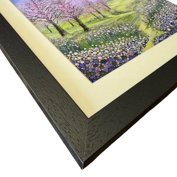 Cherry Blossom in a black frame cherry blossom in a black frame