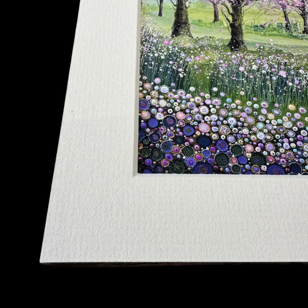 cherry Blossom mounted cherry blossom in a mount by Julia Tanner Art