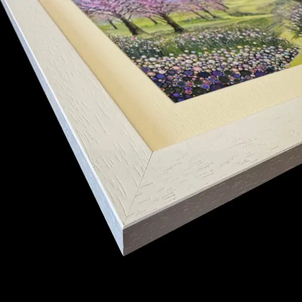 cherry blossom white frame-2 Cherry Blossom Art Print - Woodland Fine Art Giclee Print - Image 5