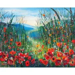 poppies poppy card and art print by Julia Tanner Art