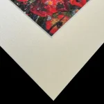poppies, the corner of a print in a mount by Isle of Wight artist Julia Tanner
