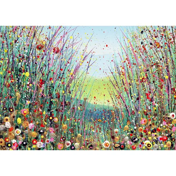 summer meadow A2 an a2 print of a wildflower meadow by Julia Tanner art