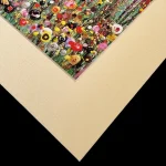 summer meadow, the corner of a print in a mount by Isle of Wight artist Julia Tanner