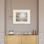 twilight stroll in a white frame by Isle of Wight artist Julia Tanner