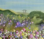 detail from alum bay the Isle of Wight by Julia Tanner Art