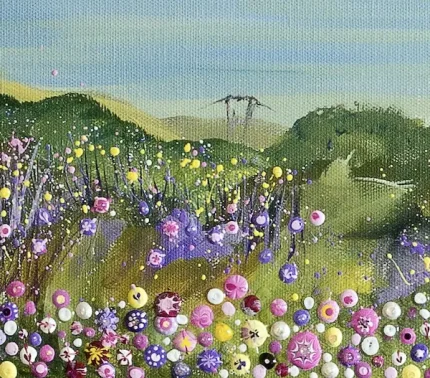 detail from alum bay the Isle of Wight by Julia Tanner Art