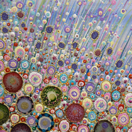 detail of a painting by Julia Tanner who is an artist based on the Isle of Wight called hazy days of summer
