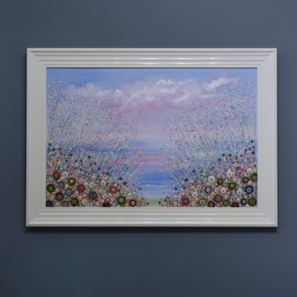 summer painting by Isle of Wight artist Julia Tanner called hazy days of summer
