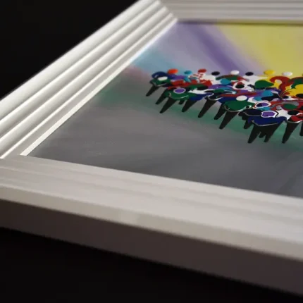 a detailed shot of speed 2 an original cycling painting by Isle of Wight artist Julia Tanner