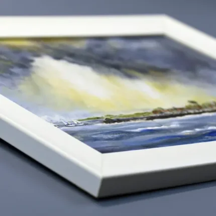 detail of storm clouds over Yarmouth by isle of wight artist Julia Tanner