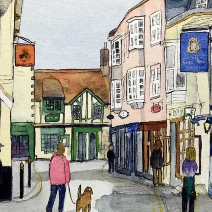 detail of Yarmouth the Isle of Wight by Julia Tanner Art