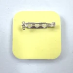 reverse side of square lemon brooch by Isle of Wight artist Julia Tanner Art