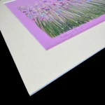 pink flower meadow art print - a photo of the corner of pretty in pink in a mount by Julia Tanner Art