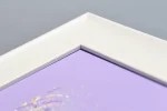 corner detail of lovely in lilac original flower meadow painting