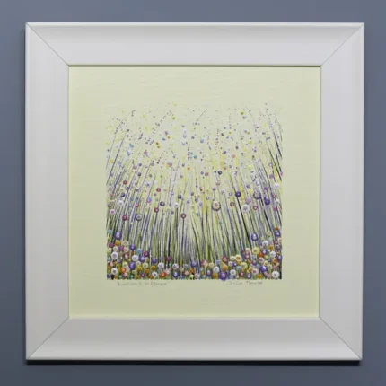 luscious in lemon by Julia Tanner Art lemon original flower meadow painting