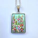 turquoise flower meadow necklace