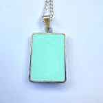 reverse of turquoise pendant